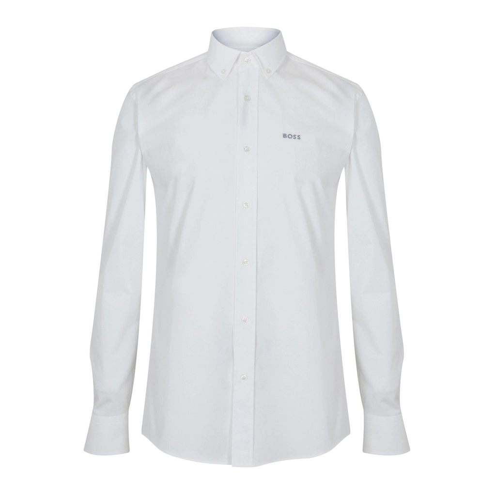 Hugo Boss Hank Poplin Shirt - White 100